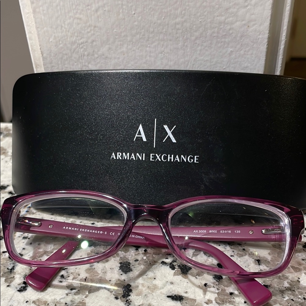 A/X Armani Exchange AX3009 8066 Womens Berry Jam Modern Eyeglasses Frames 53/16